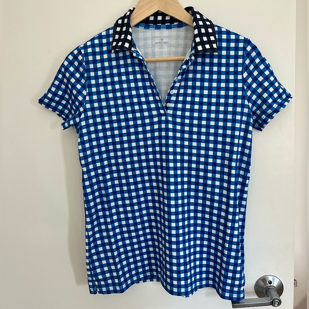 Draper James x Lands’ End ladies gingham polo